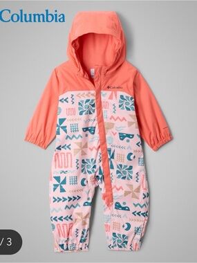 Columbia infant critter jitter rain suit 3-6 months